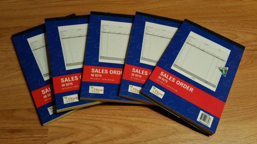 5 Pieces 2 Part Carbonless Sales Order Books Receipt Form Invoice 50 Set New!