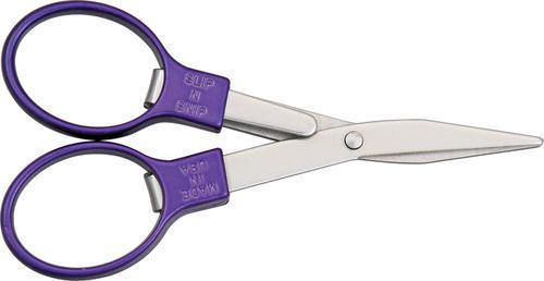 Slip-N-Snip SLS8 Scissors Purple Handles Original Folding Safety Scissor