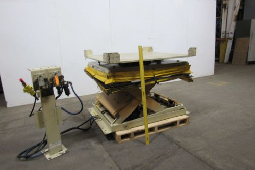 Airfloat l18-0073 pneumatic lift table 4000lb.cap. 13-36&#034; ht. 50x50&#034; turntable for sale