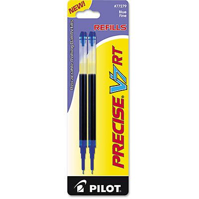 Refill for Precise V7 RT Rolling Ball, Fine, Blue Ink, 2/Pack, Sold as 1 Package