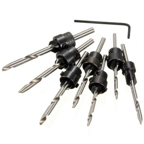 7pcs carpentry countersink drill bit set 5-12# woodworking tools for sale