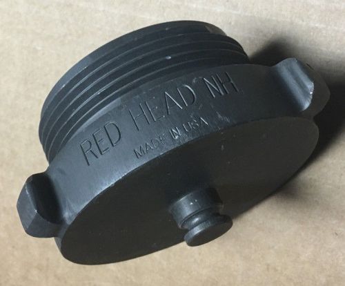 RED HEAD FIRE HOSE CAP FITTING 2.5&#034; NH MALE HYDRANT