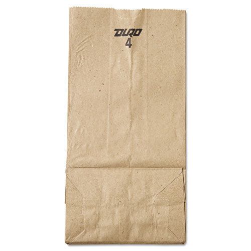 4# Paper Bag, 30lb Kraft, Brown, 5 x 3 1/3 x 9 3/4, 500/Pack
