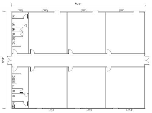 70’ x 96’ modular classroom  building s/n 29954-60 (minneapolis) for sale