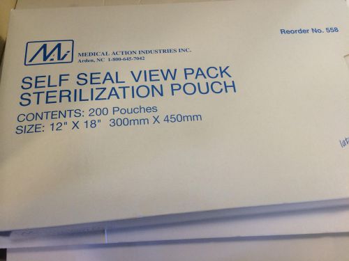 Medical Action Industries Self Seal View-Pk Sterilization Pouch/12&#034;x18&#034; -BX/200
