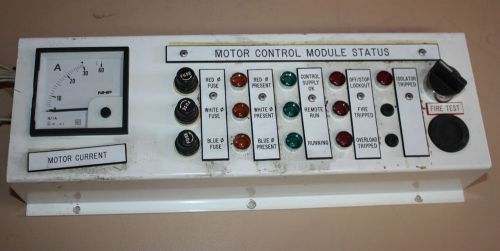 machine motor control module status indicator meter panel