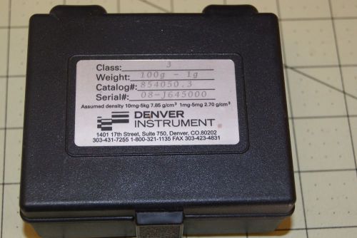 Denver Instrument Precision Calibration Weight Set 100g-1g Class 3 #854050.3