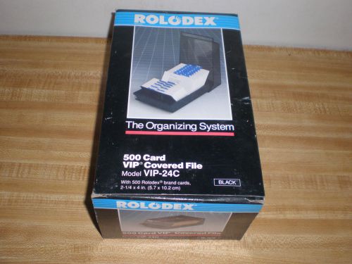 Rolodex The Organizing System 500 Card VIP Covered File VIP-24C NEW IN BOX!!