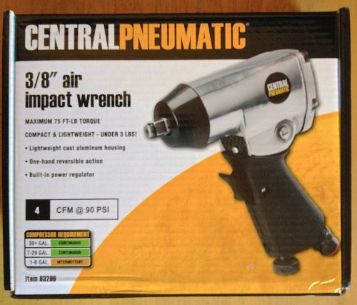 NEW  Central Pneumatic 93296 3/8&#034; Compact Air Impact Wrench