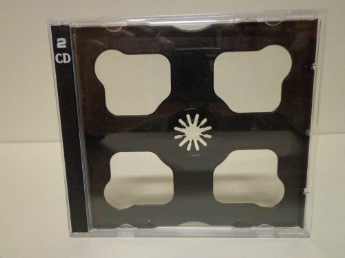 10 NEW DOUBLE BLACK JEWEL CASES STANDARD 10.4MM CD DVD GRADE A HOLDS 2 DISC