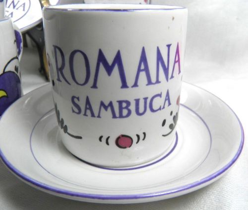 Set(s) of Romana Sambuca Mini Mugs &amp; Saucers Italy Buy One Buy Some or Buy All