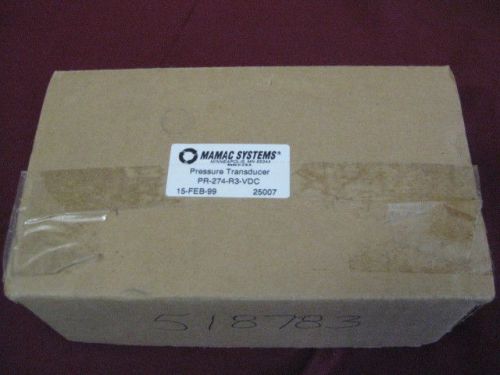 MAMAC SYSTEMS PR-274-R3VDC PRESSURE TRANSDUCER NEW FREE SHIPPING