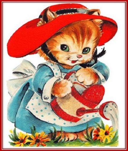 30 Custom Garden Kitty Personalized Address Labels