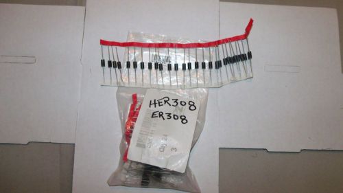 HER308 1000V  3A  FAST RECOVERY SWITCH RECTIFICR DIODE...LOT OF 8 PEICES