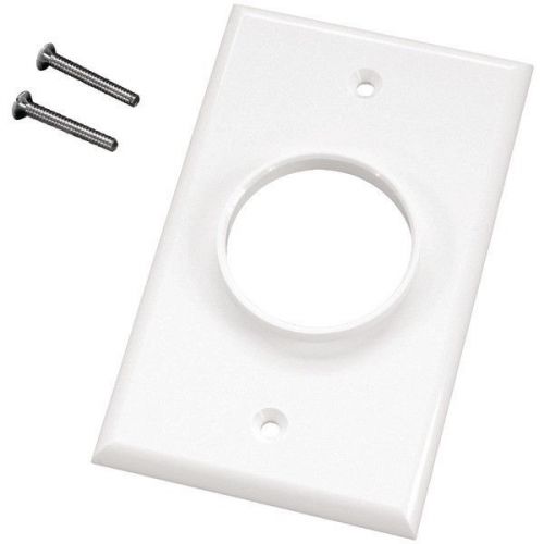 Midlite 1GWH Single-Gang Wireport Wall Plate - White