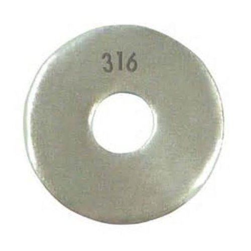 316 Stainless Steel Flat Washer, Plain Finish, 1-1/4&#034; Hole Size, 1-5/16&#034; ID,