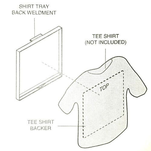 (Lot of 4) Graphic 12x12&#034; in. T-Shirt Display Tray Fixture White For Slat Panels