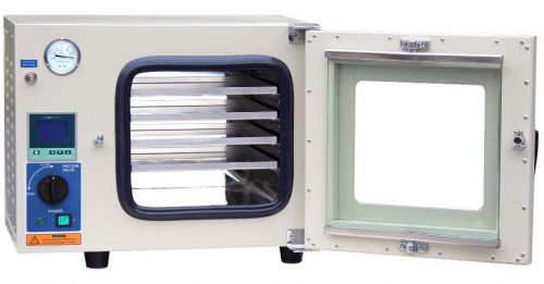 Ai accutemp 5 sided pad heating 0.9 cf 110v vacuum oven gas inlet lcd light for sale