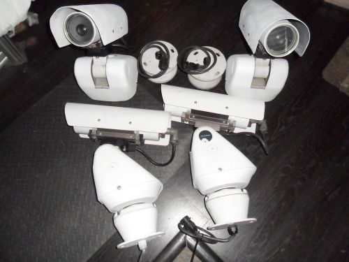4 Pelco Esprit Pan/Tilt ES3012 Cohu iView Camera 3955-3100 Pole Security CCTV
