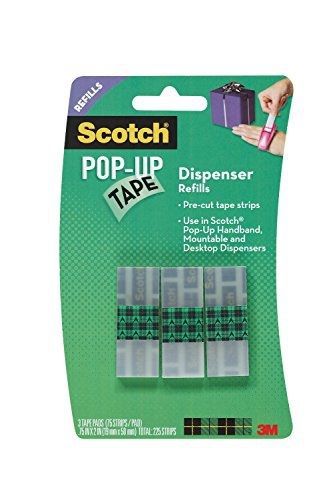3M Scotch(R) PopUp Tape Refills, 0.75 x 2 Inches, 3 Pad per Pack (99-G), 4-PACK