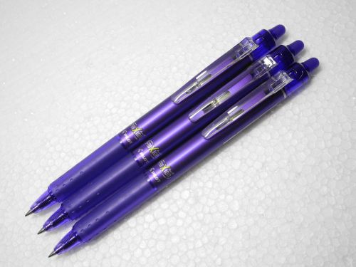 3 pcs FRIXION clicker ERASABLE PILOT 0.7mm roller ball pen Violet(Japan)