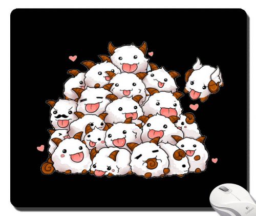Many Poro League of Legends mousepad MOUSE PAD for game office gift black