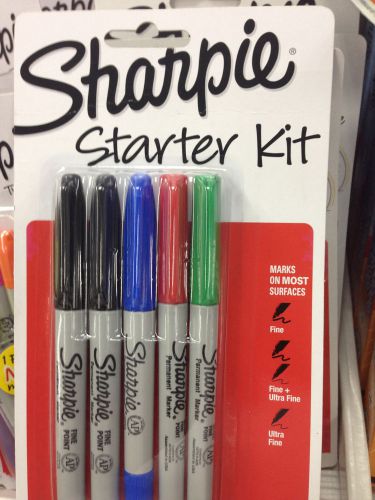 Sharpie Type 1 Starter Kit 5 Pieces Multi Color &amp; Multi Head Tip Set Marker Pens