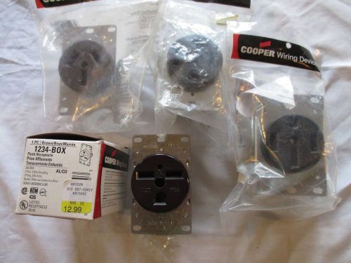 4 cooper wiring  30a &amp; 50a flush mount range receptacles #1257/1234/1258 for sale