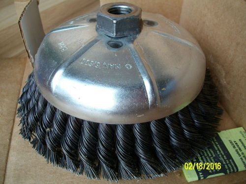 1 - weiler 36045 - 6&#034; .025, 5/8&#034;-11  vortec pro knot wire cup brush extra coarse for sale