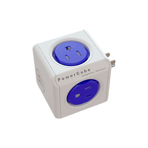 PowerCube Original USB Cable And Adapter - Cobalt Blue Electronic NEW