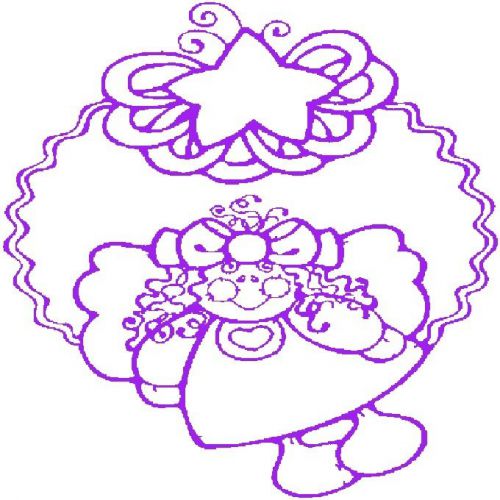 30 Custom Purple Angel Art Personalized Address Labels