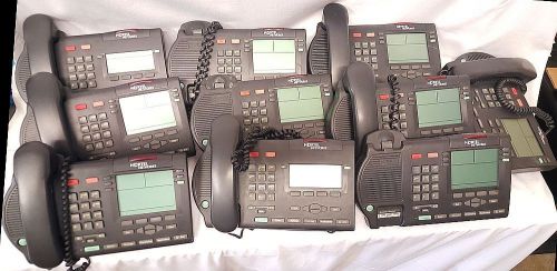 Lot of 8 Nortel Networks Charcoal Business Phones M3904 P/N NTMN34BA70 + 2 M3903