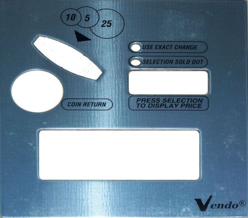 Vendo coin insert bezel for late model machines, MFG#1156112-2, fits Univendor 2
