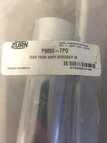 ZURN P6000-TPO Aquaflush Exposed Trap Primer For Water Closets New/Sealed Bag