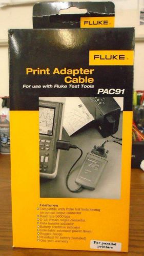 Fluke pac91 print adapter cable for sale