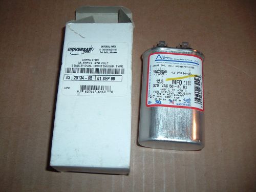 Universal Capacitor 12.5 mfd 370 volts 43-25134-05