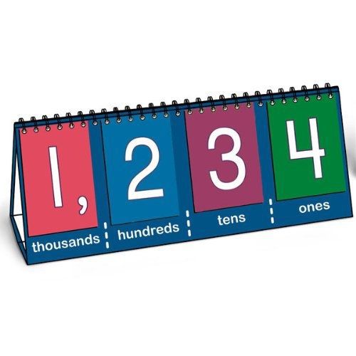 Nasco TB25011T Place Value to Thousands Tabletop Student Demo Flip Chart, 7-3/4