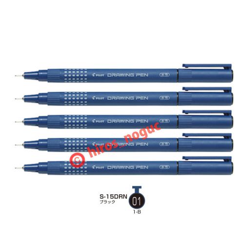 Pilot Drawing Pen,Black Ink, Tip Size 0.1mm 01, 5pcs Set