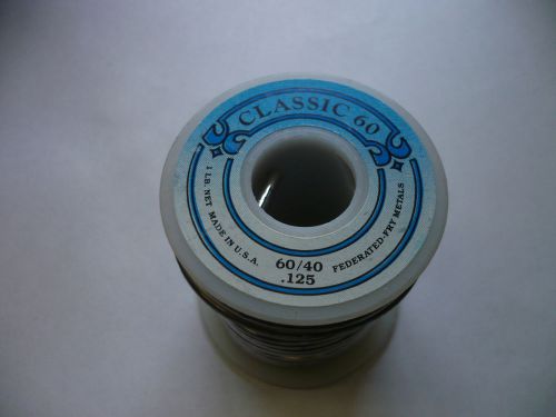 vintage CLASSIC 60 Quality SOLDER Wire  Roll  16 OZ  60/40 Made In USA