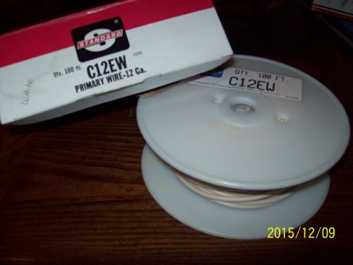 Standard  12GA Automotive  Wire--WHITE--C12EW