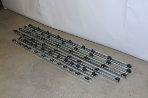 Mallard Conveyor Rails w/ ABS Rollers 3&#034; W - Lot of 6 Rails