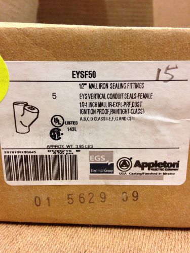 APPLETON EYSF50 EXPLOSION PROOF SEAL OFF FITTING 1/2&#034; in