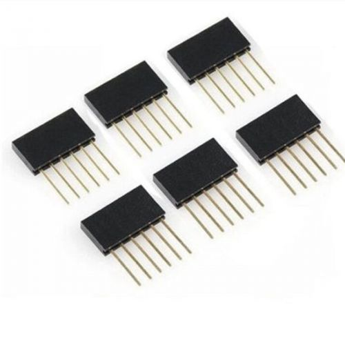 10X 6 Pin 2.54mm Female Stackable Header Connector Socket for Arduino Shield EWS