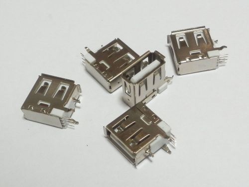 10Pcs USB Type-A 4 Pin Female Socket Connector HW-UAF-22