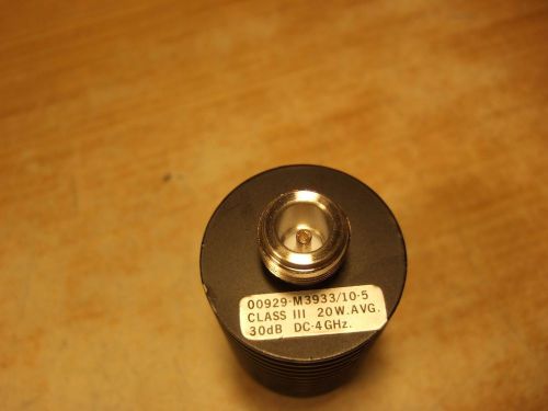 30 dB 20W 4 GHz 50 Ohm N Attenuator - Nice!