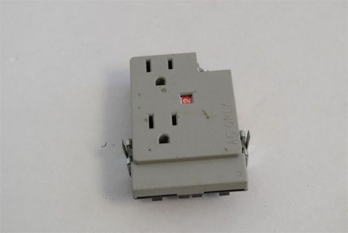 Haworth PRD-3B Cubicle Power Distribution Outlet Receptacle Lt Gray NO PUNCHOUT