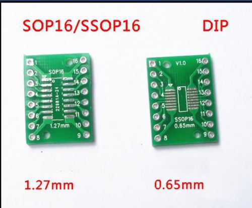 5PCS SOP16 SSOP16 TSSOP16 To DIP16 0.65/1.27mm IC Adapter PCB Board