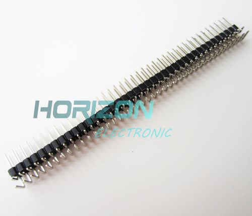 20PCS 2.54mm 2 x 40 Pin Male Double Row Right Angle Pin Header Strip WC
