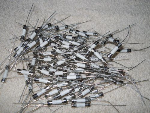 100) new leaded pcb mount fuses, 5x20mm size, 8 amps, ceramic fast acting fuses for sale
