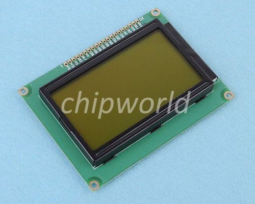 1pcs 12864 128X64 Yellow/Green Dots Graphic Matrix LCD Display Module LCM 5V new